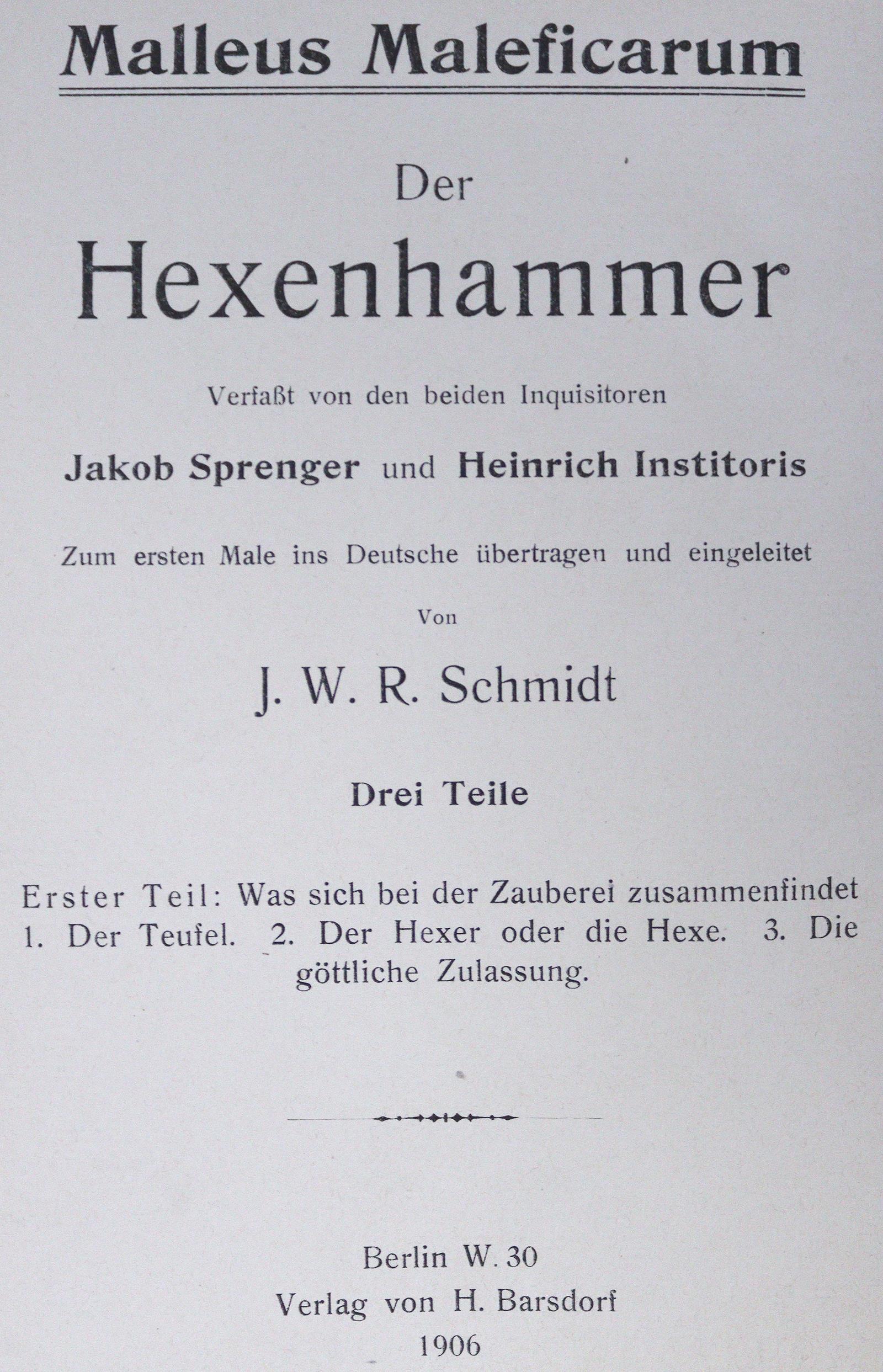 Sprenger,J. u. H.Institoris. | Bild Nr.1