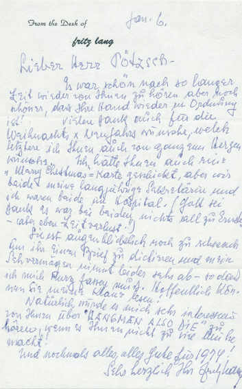 Lang, Fritz (eig. Friedrich Christian Anton), | Bild Nr.1