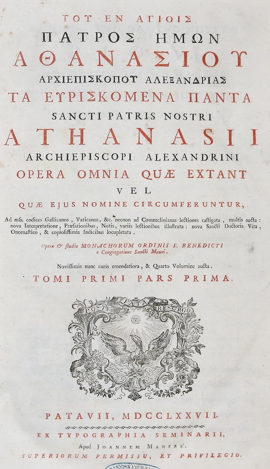 Athanasius Alexandrinus. | Bild Nr.2