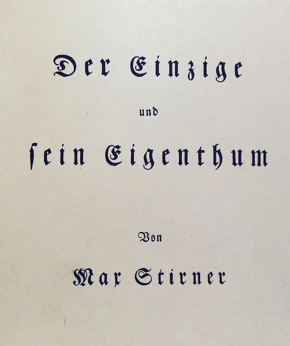 Stirner,M. (= d.i. C.Schmidt). | Bild Nr.1