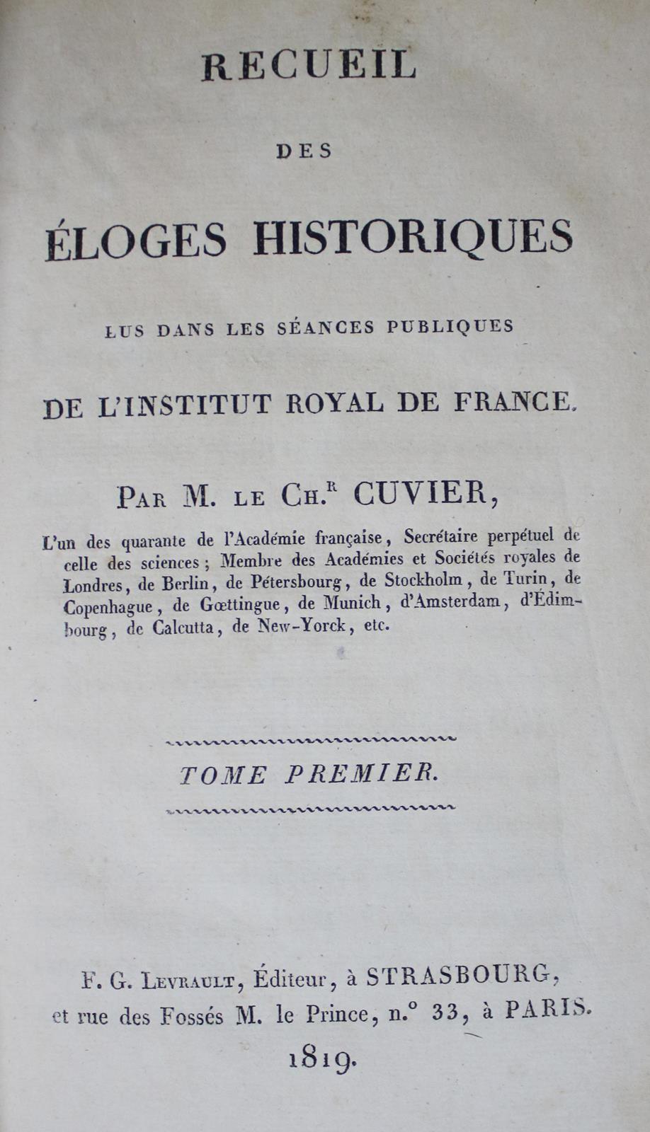 Cuvier,(G.). | Bild Nr.1