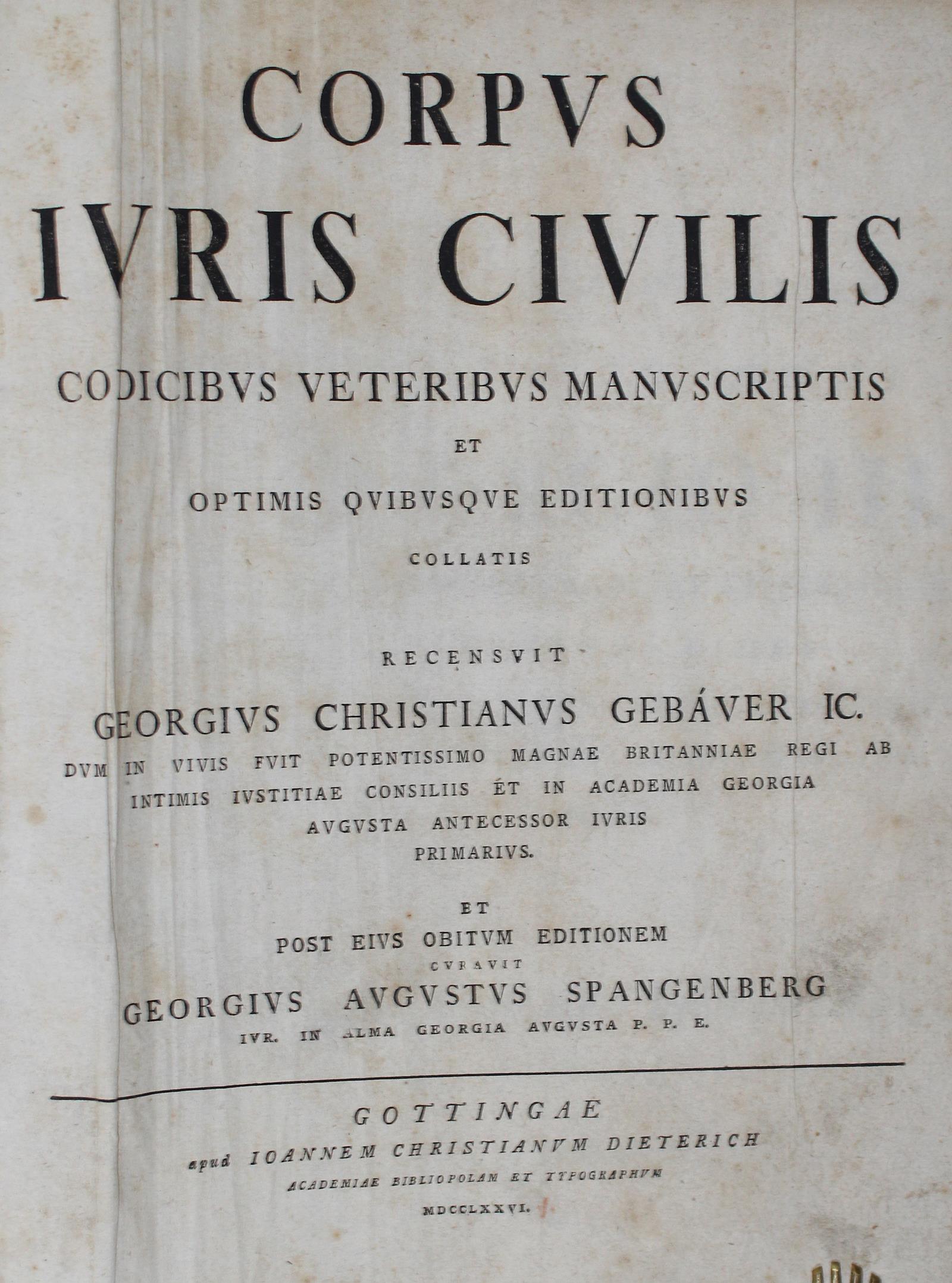 Corpus Iuris Civilis | Bild Nr.1