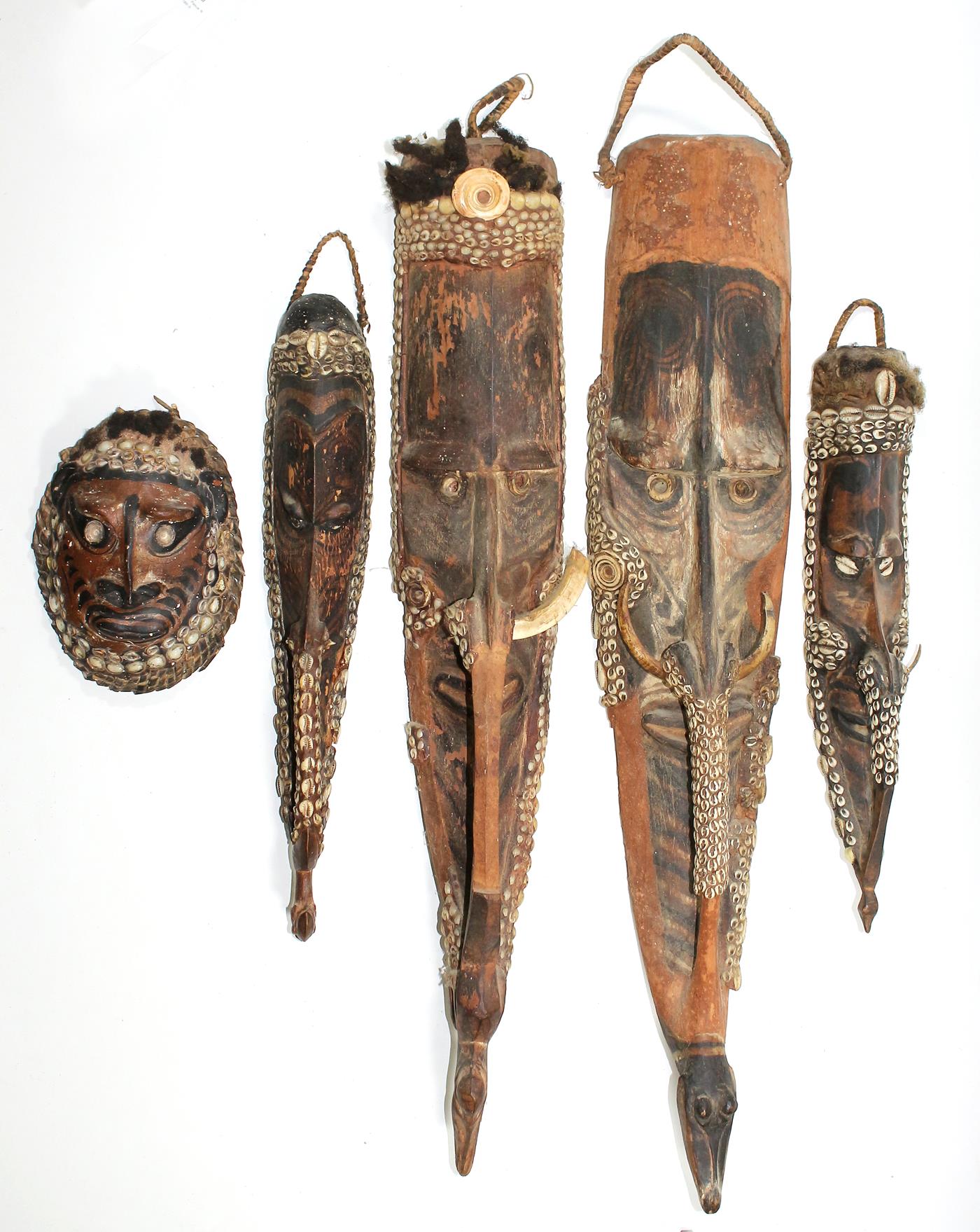 Sepik Papua Neuguinea 5 Masken. | Bild Nr.1