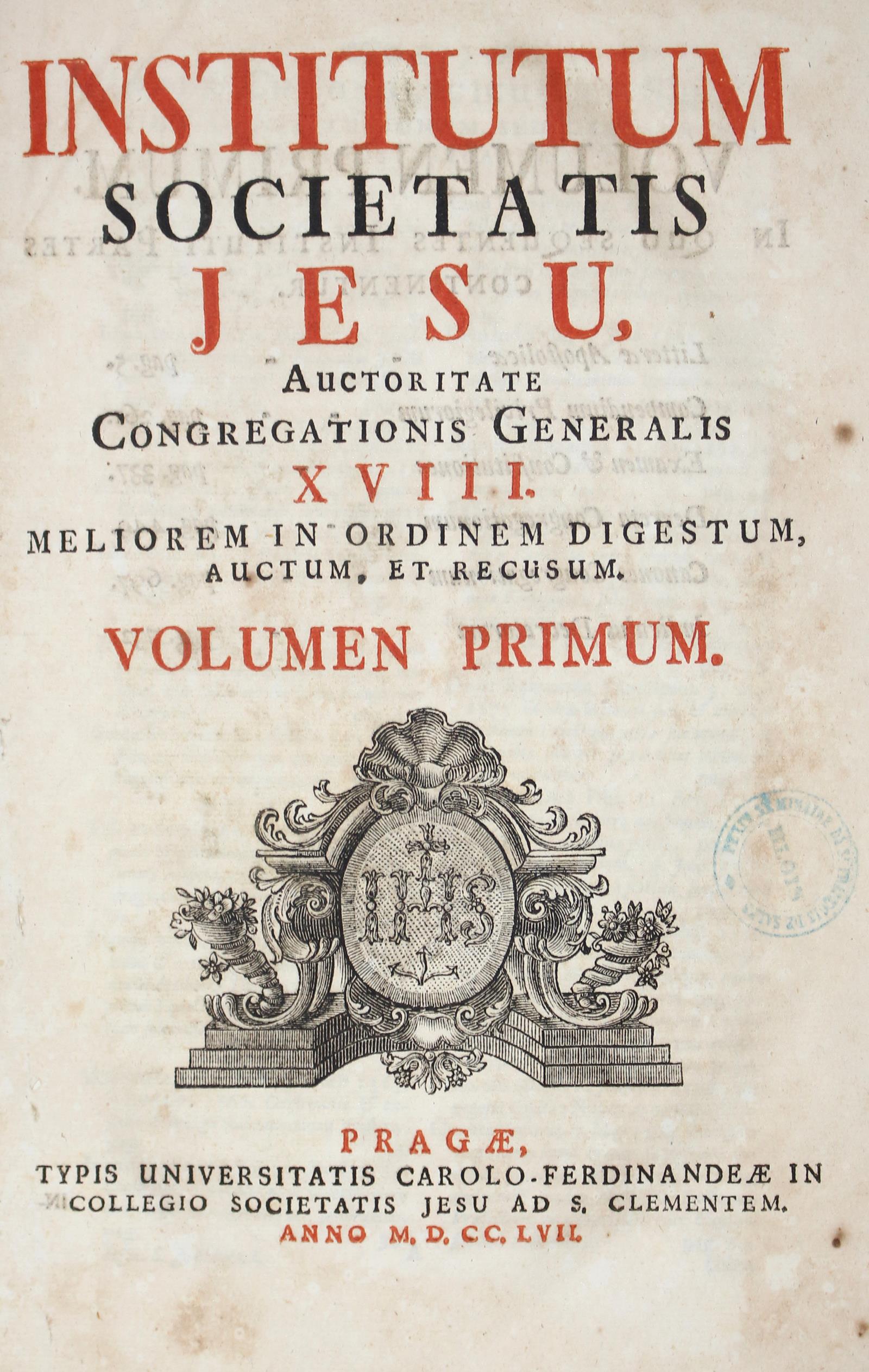 Institutum Societatis Jesu, | Bild Nr.1