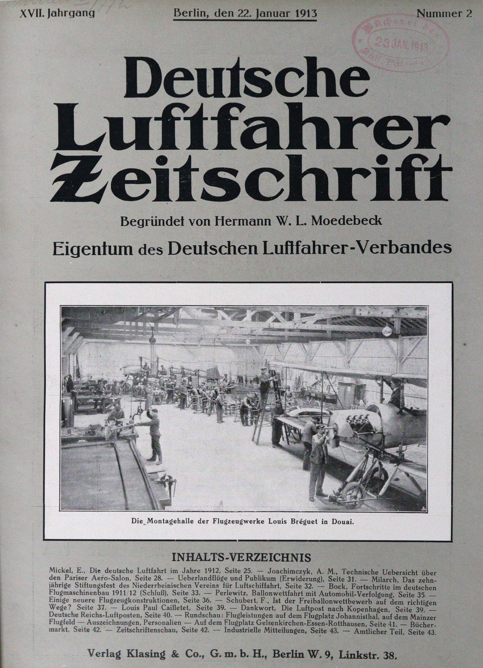 Deutsche Luftfahrer-Zeitschrift. | Bild Nr.1