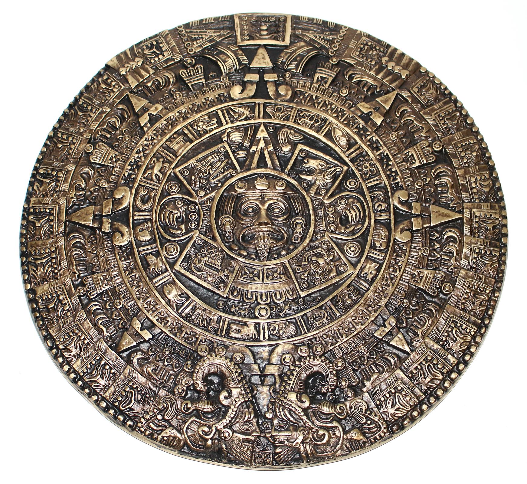 Azteken-Kalender Bronze. | Bild Nr.1