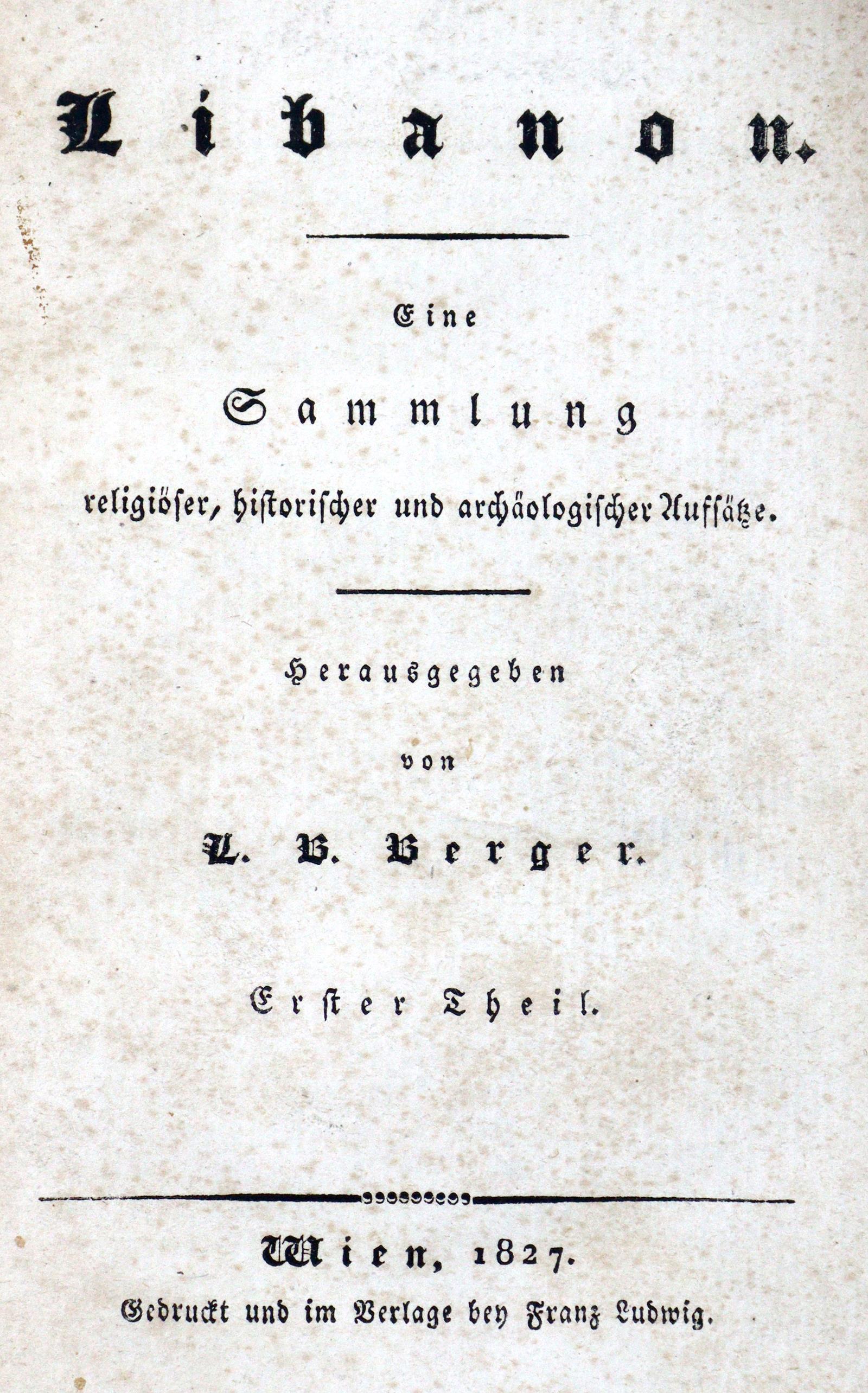 Berger,L.B. (Hrsg.). | Bild Nr.1