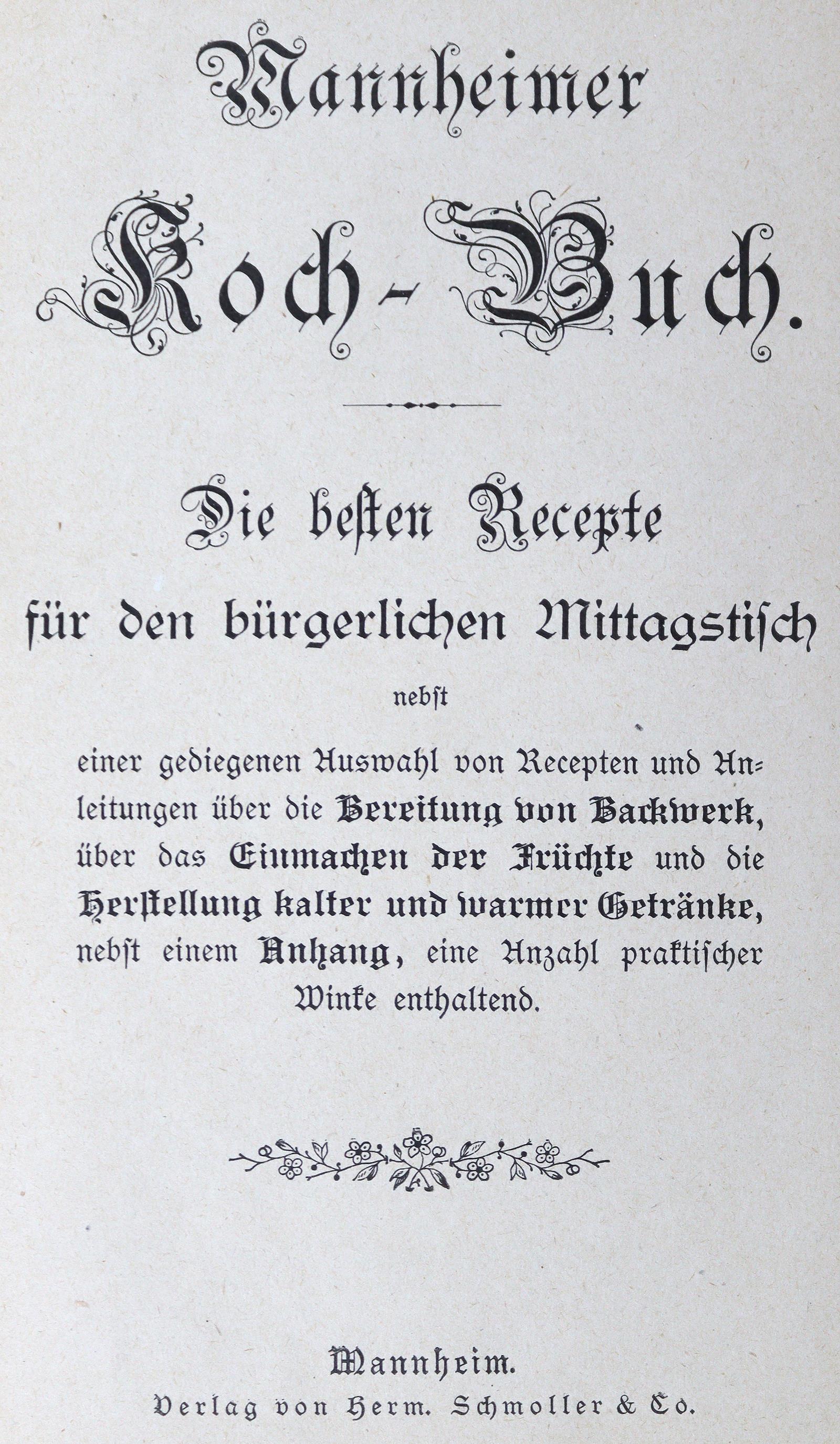 Mannheimer Koch-Buch. | Bild Nr.2