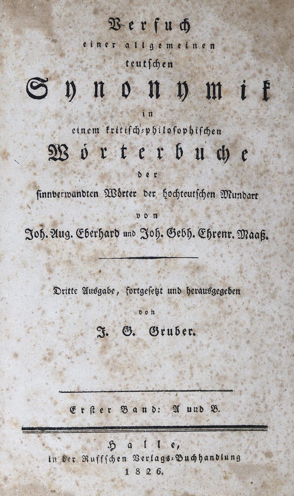 Eberhard,J.A. u. J.G.E.Maaß. | Bild Nr.2
