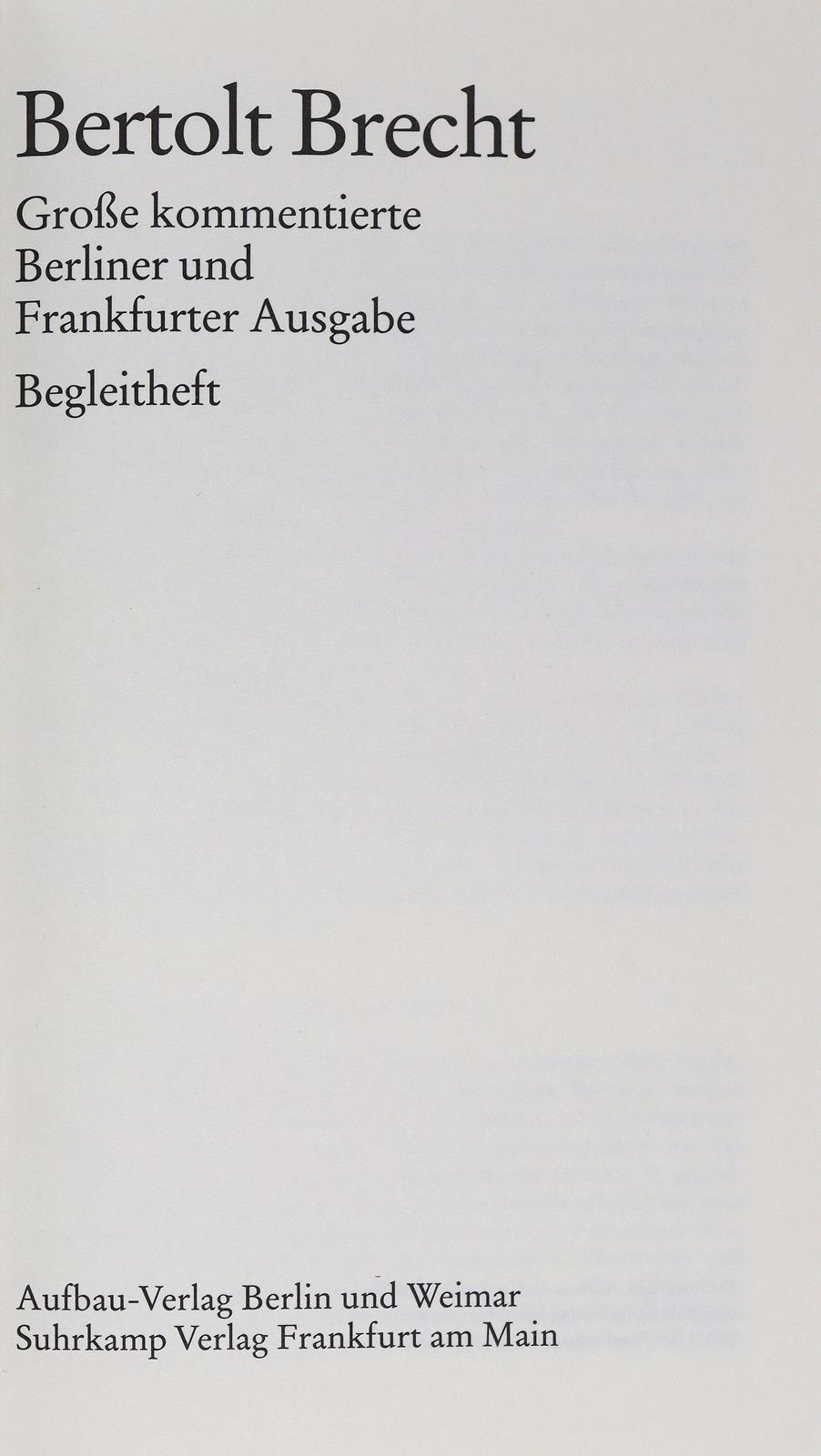 Brecht,B. | Bild Nr.1