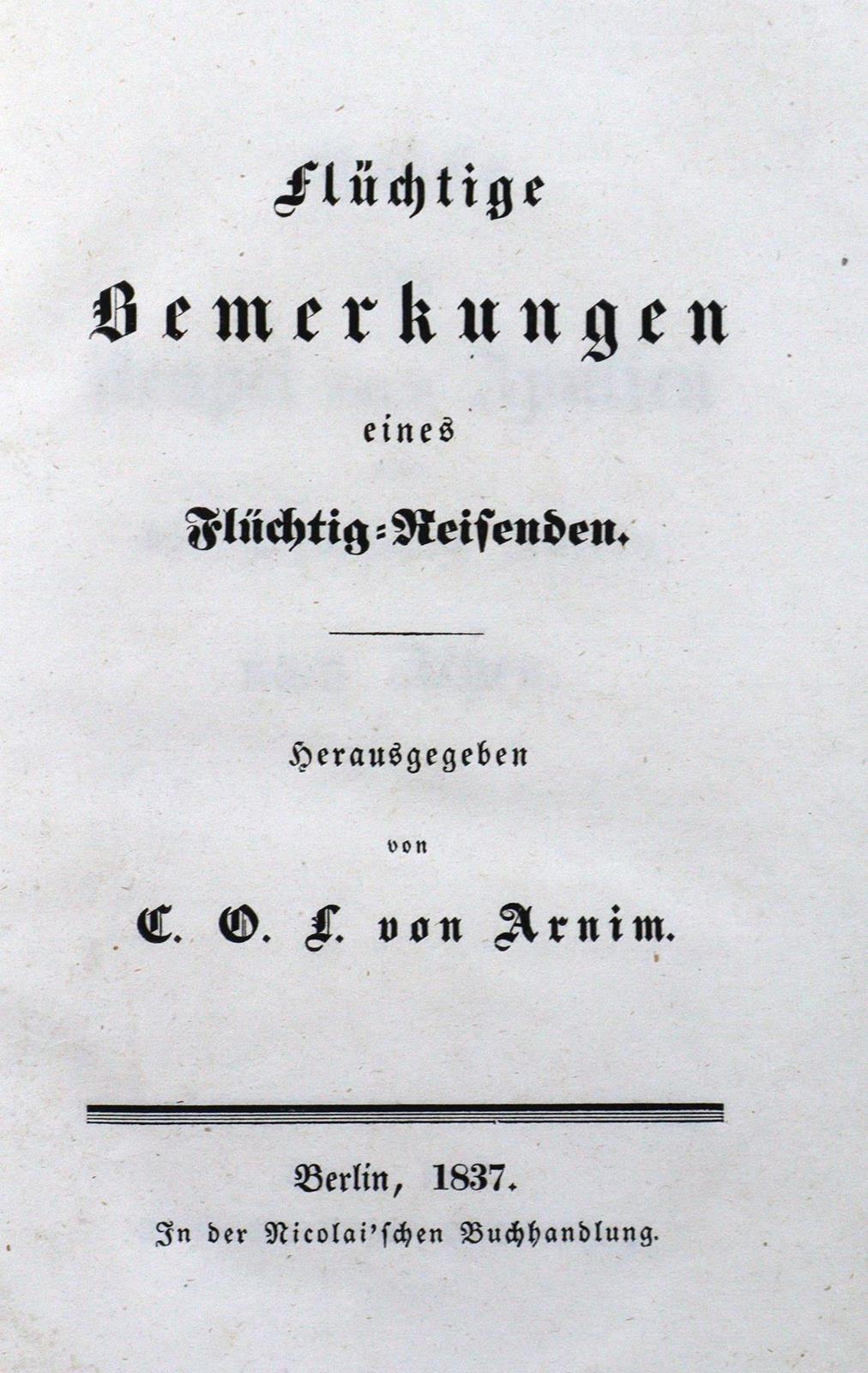 Arnim,C.O.L.v. (Hrsg.). | Bild Nr.2