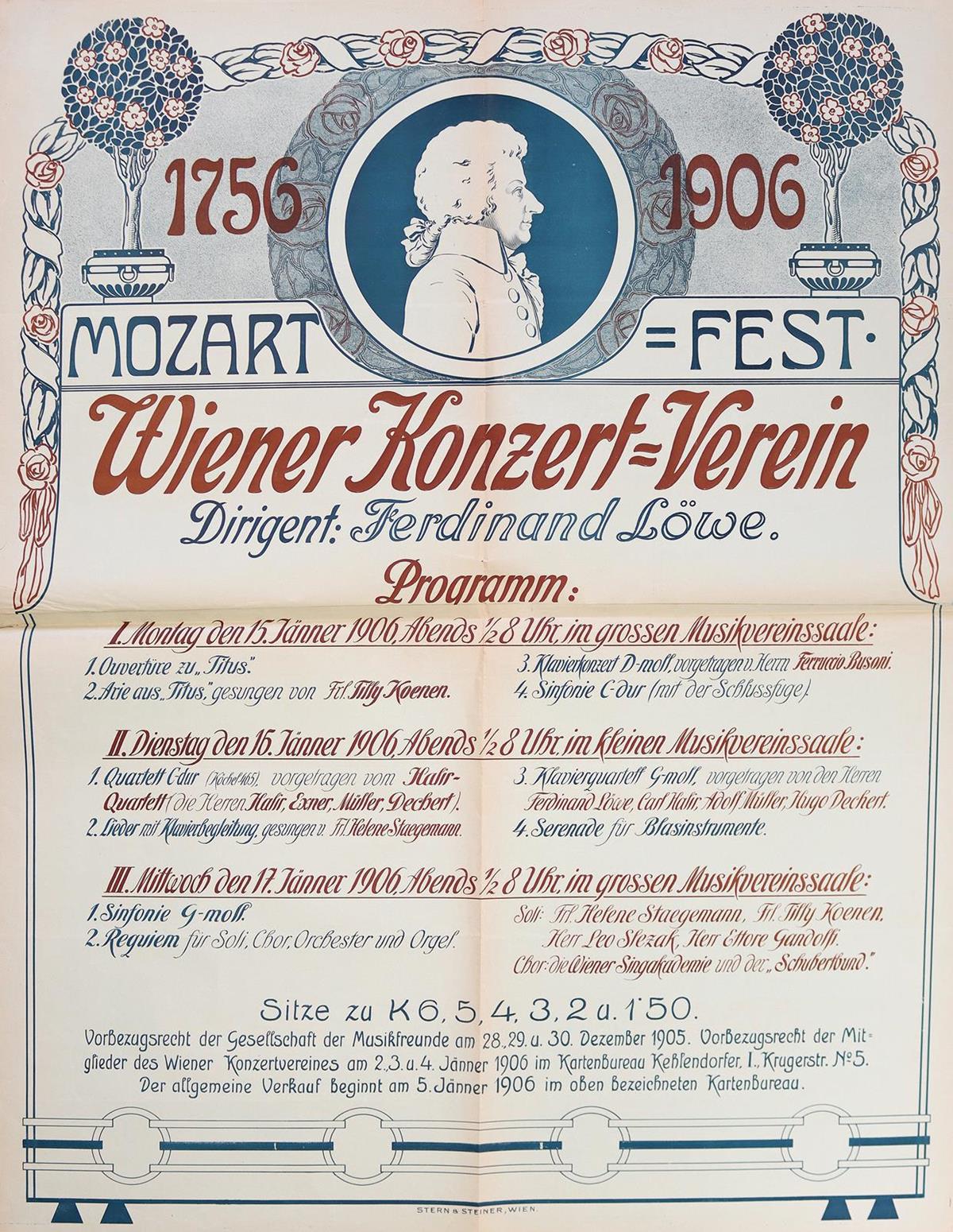 Mozart-Fest 1756-1906. | Bild Nr.1