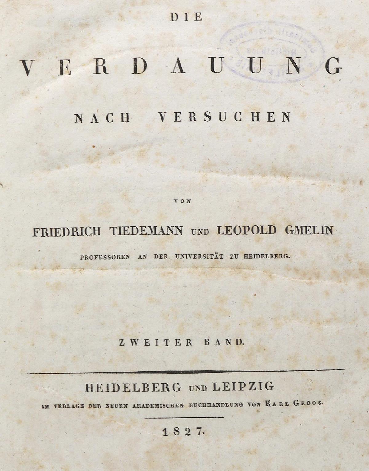 Tiedemann,F. u. L.Gmelin | Bild Nr.1