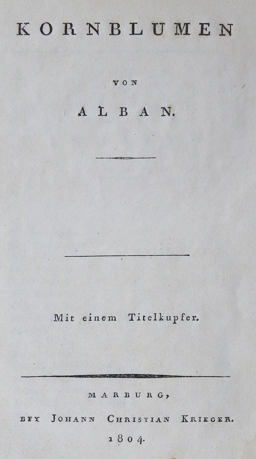 Alban (d.i. K.H.G.v.Meusebach). | Bild Nr.1