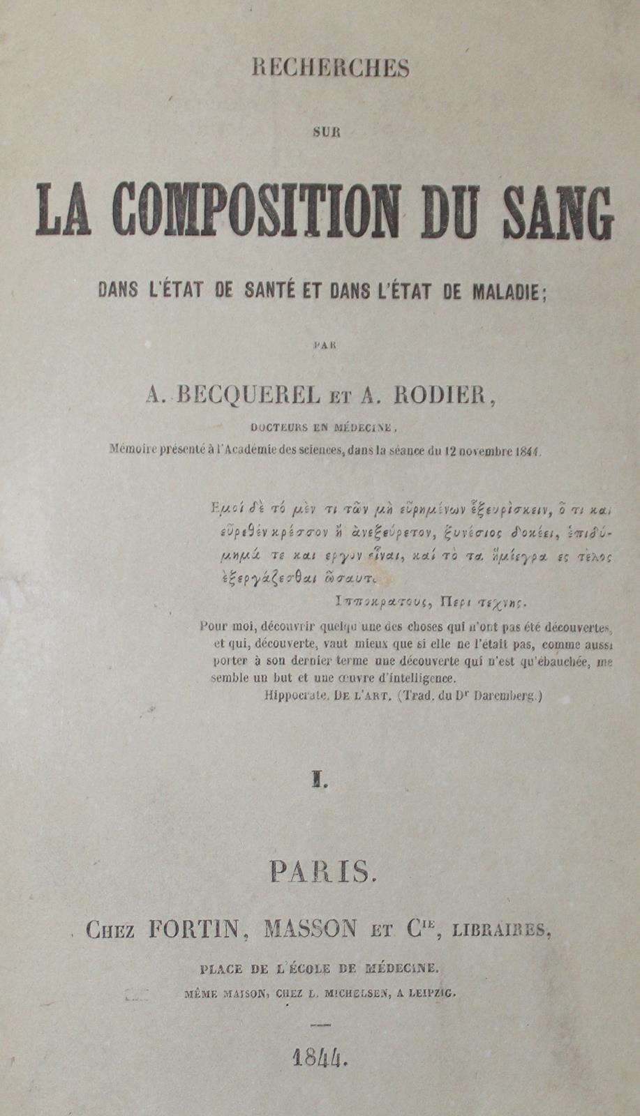 Becquerel,A. u. A.Rodier. | Bild Nr.1