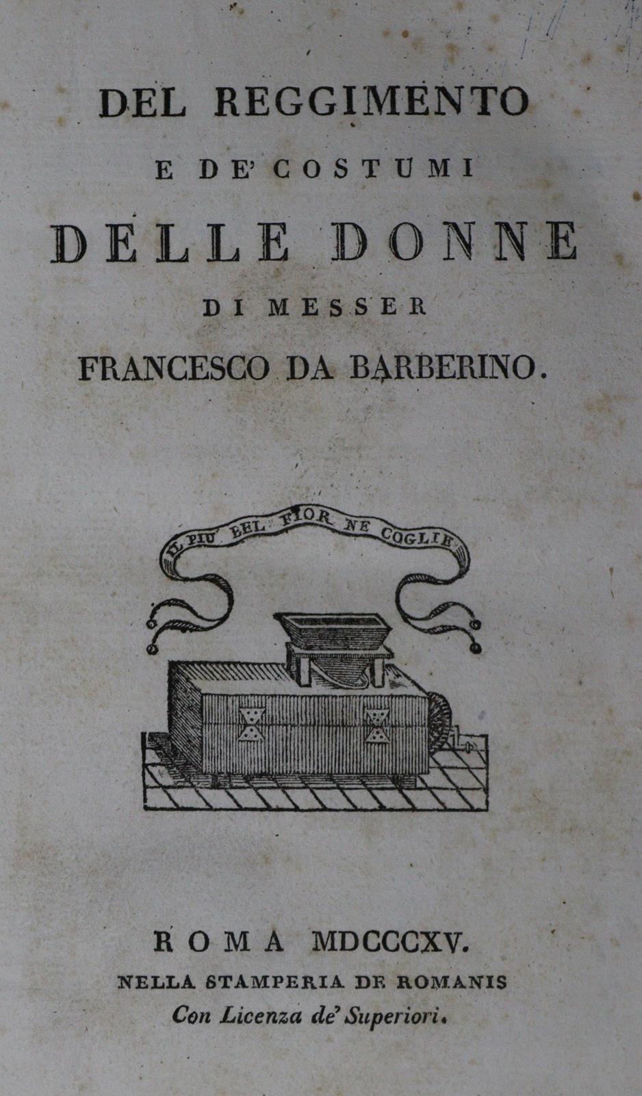 Barberino,F.da (d.i.Francesco di Neri). | Bild Nr.1