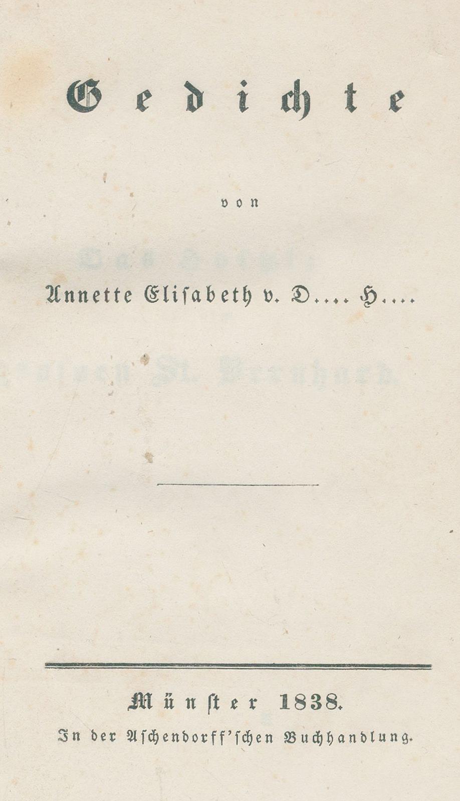 Droste-Hülshoff,Annette v. | Bild Nr.1