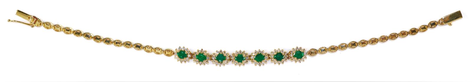 Smaragd-, Brillantarmband. | Bild Nr.1