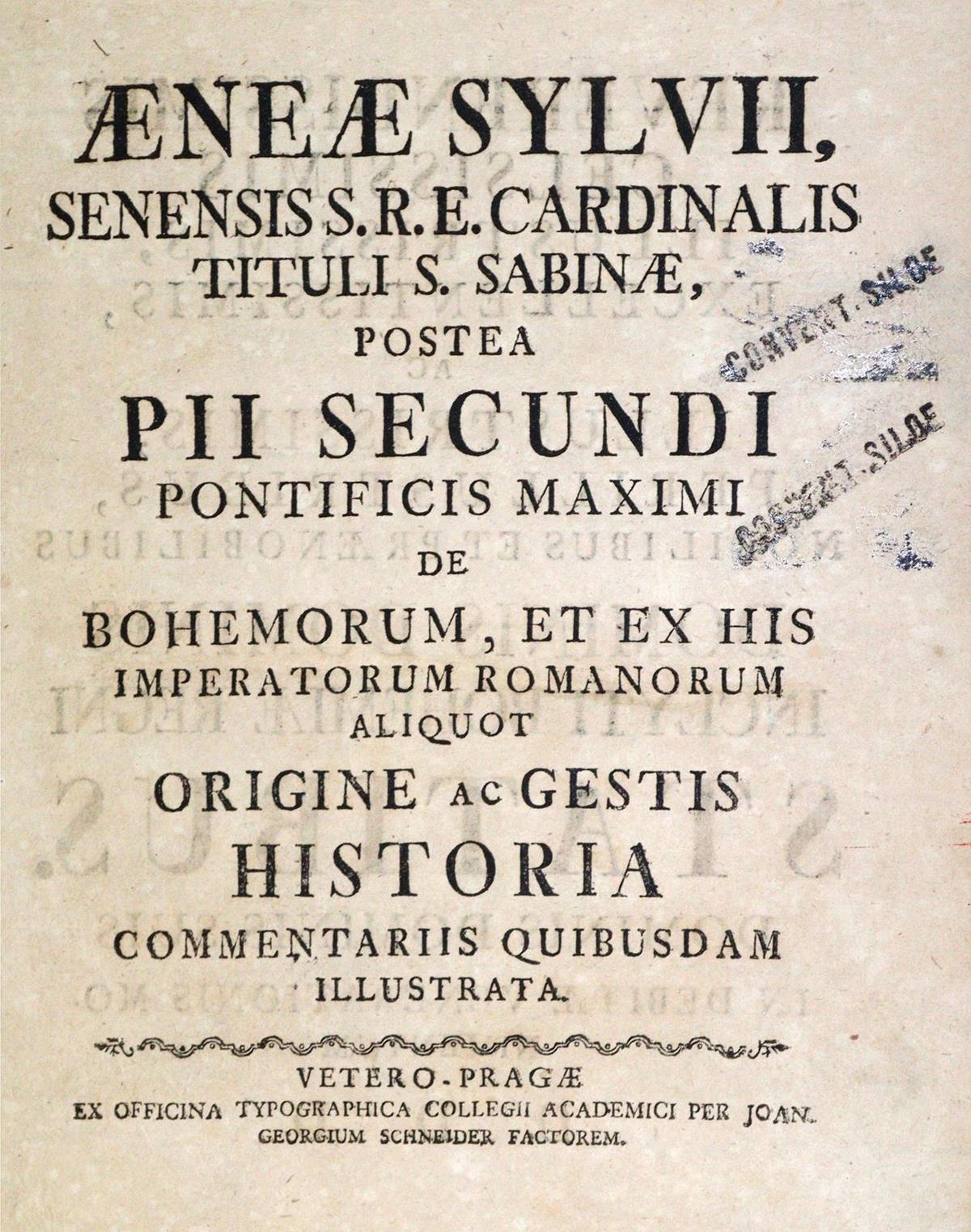 Piccolomini,A.S. (= Papst Pius II). | Bild Nr.1