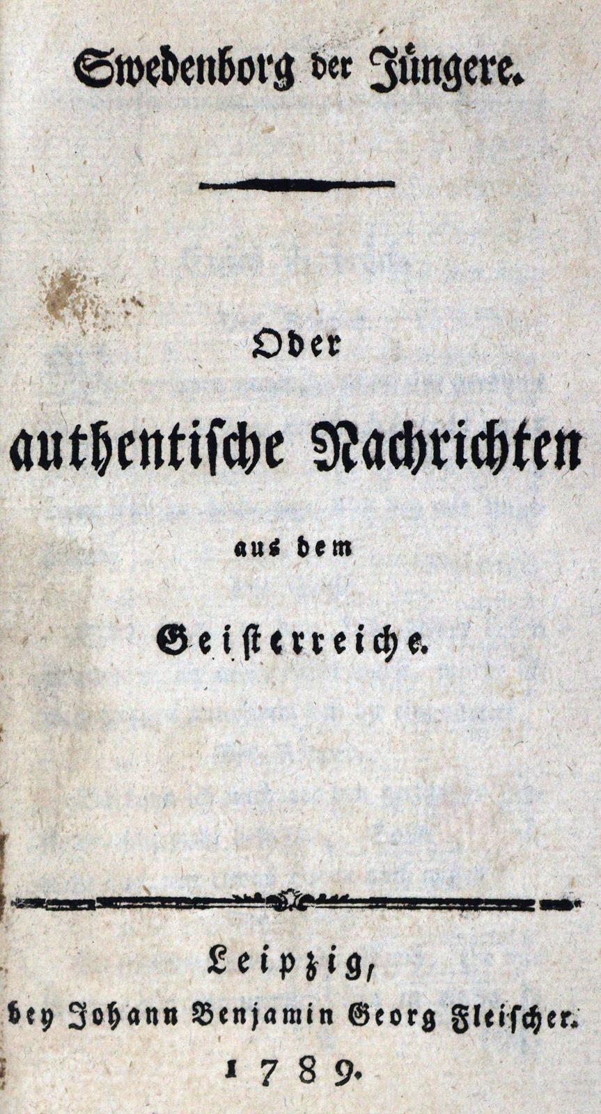 Swedenborg der Jüngere. | Bild Nr.1
