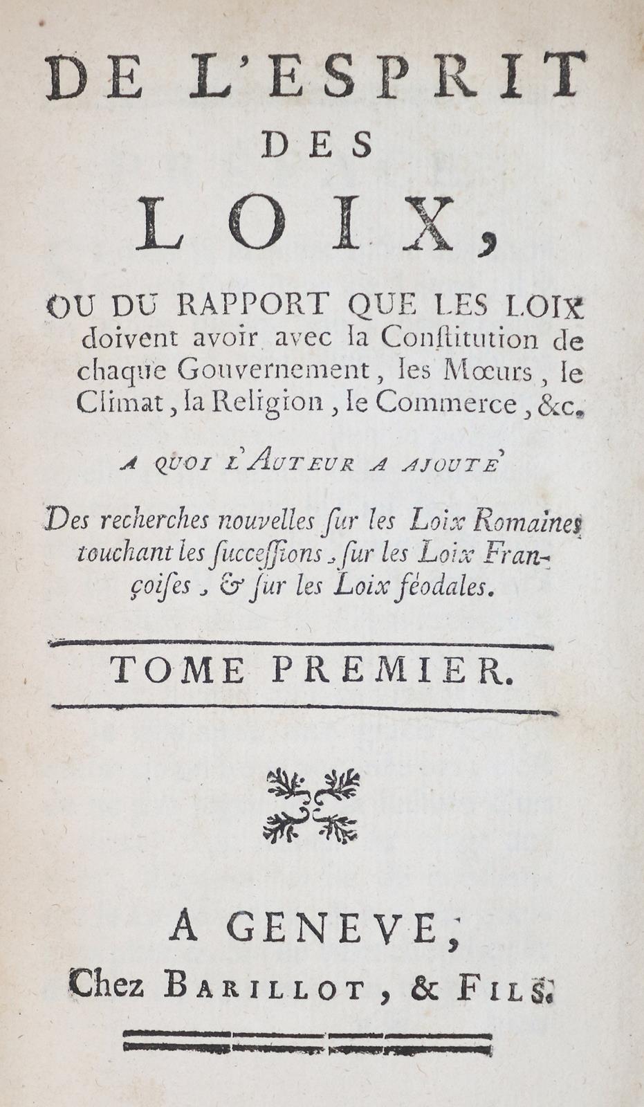 (Montesquieu,C.L.de Secondat de). | Bild Nr.1