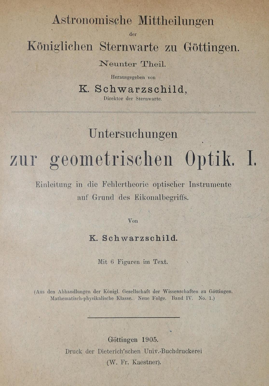 Schwarzschild,K. | Bild Nr.1