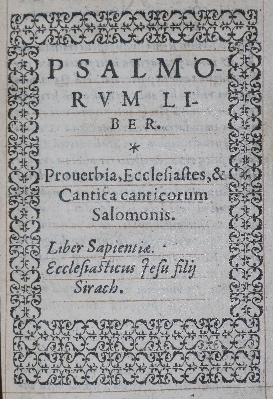 Psalmorum liber. | Bild Nr.1