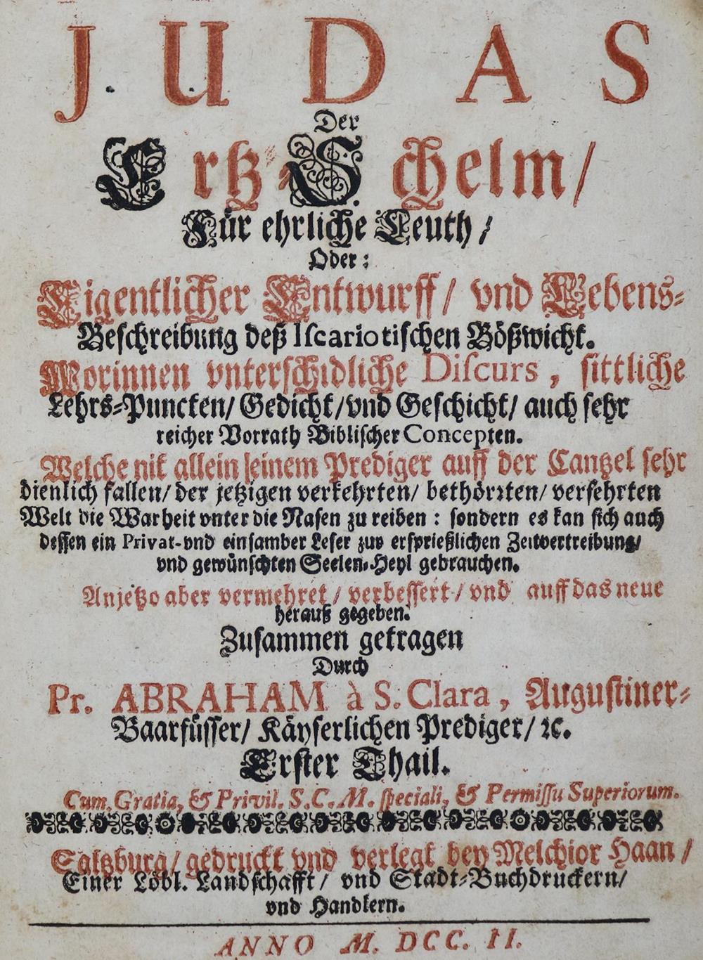 Abraham a Sancta Clara [d. i. Ulrich Megerle]. | Bild Nr.2