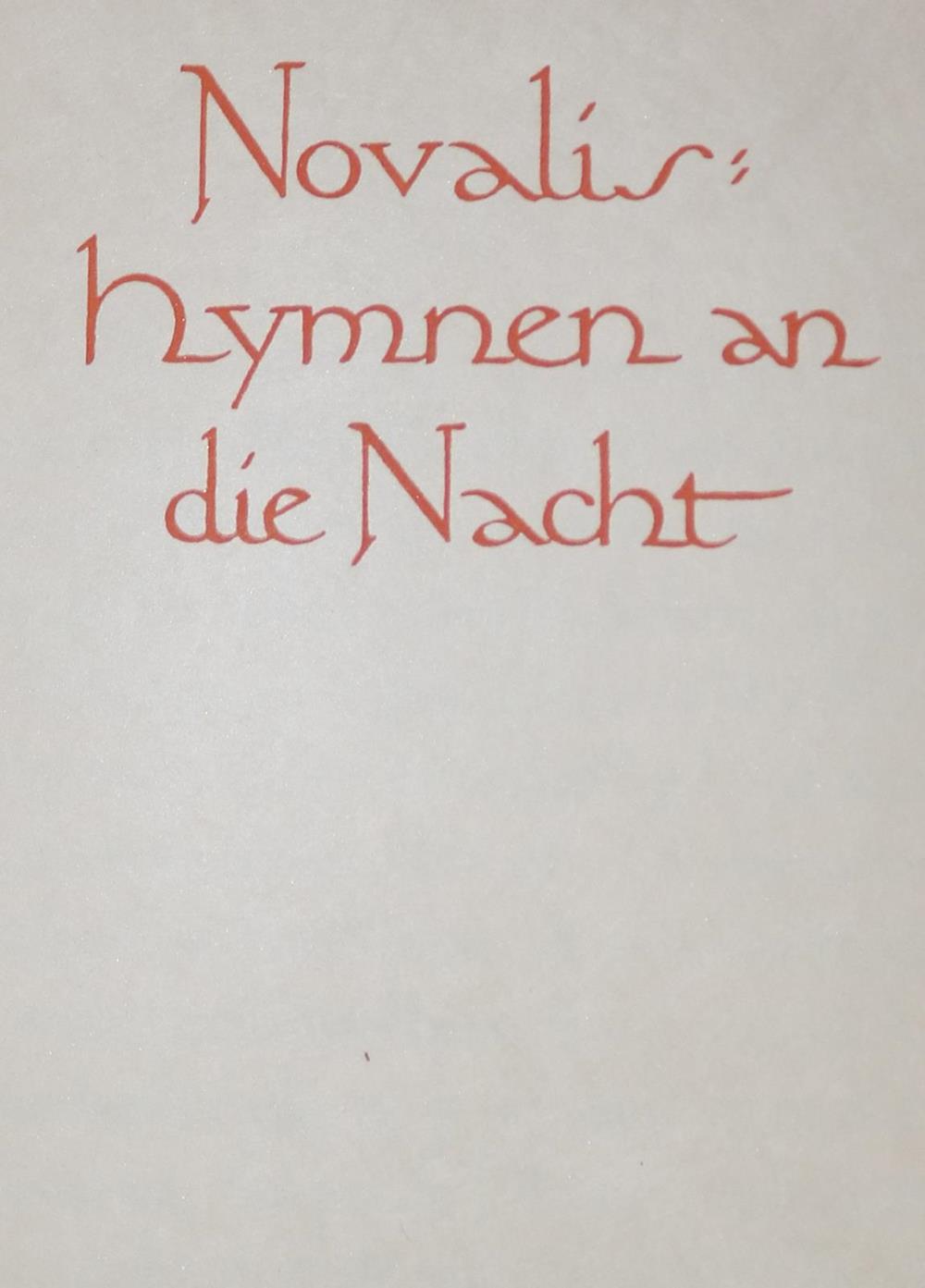Novalis (d.i. F.v.Hardenberg). | Bild Nr.1