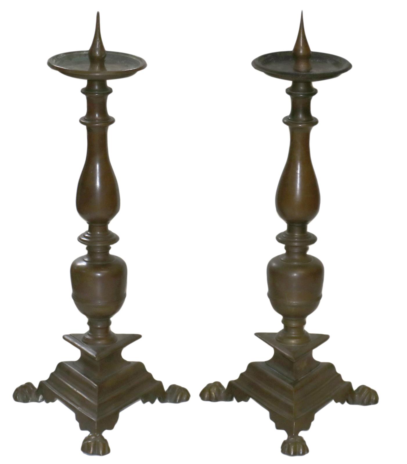 Paar Bronzeleuchter, | Bild Nr.1