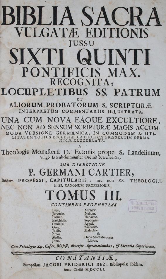 Biblia latino-germanica. | Bild Nr.1