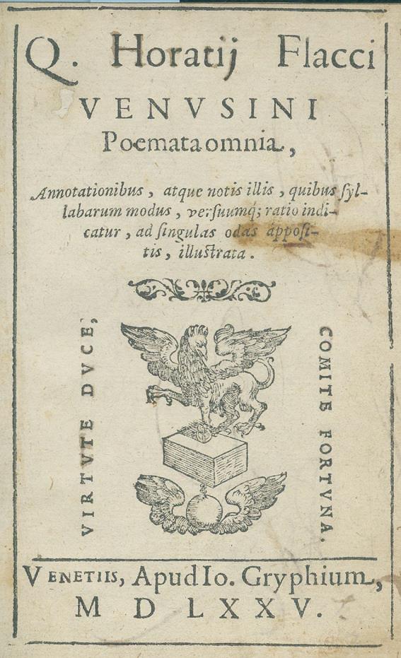 Horatius Flaccus. | Bild Nr.1