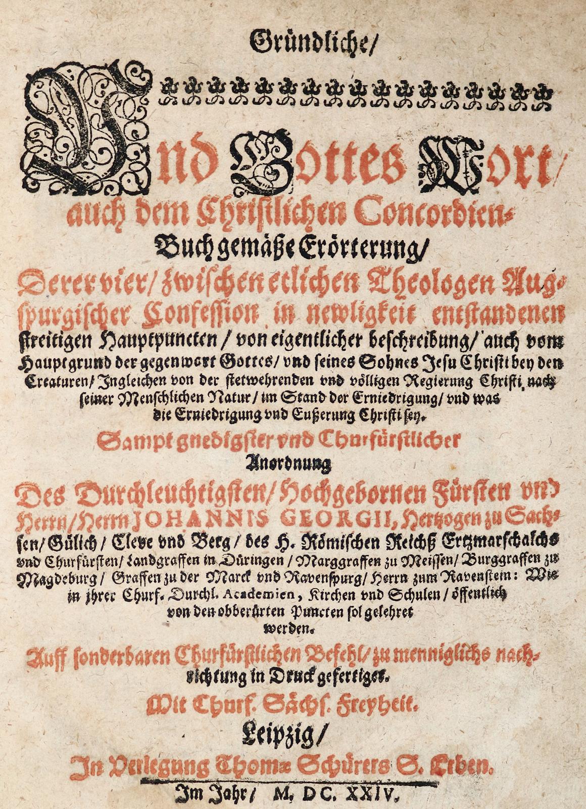 Johann Georg I., Kurfürst von Sachsen. | Bild Nr.1