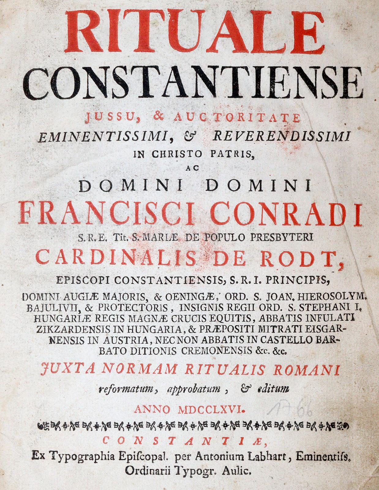 Rituale Constantiense | Bild Nr.1