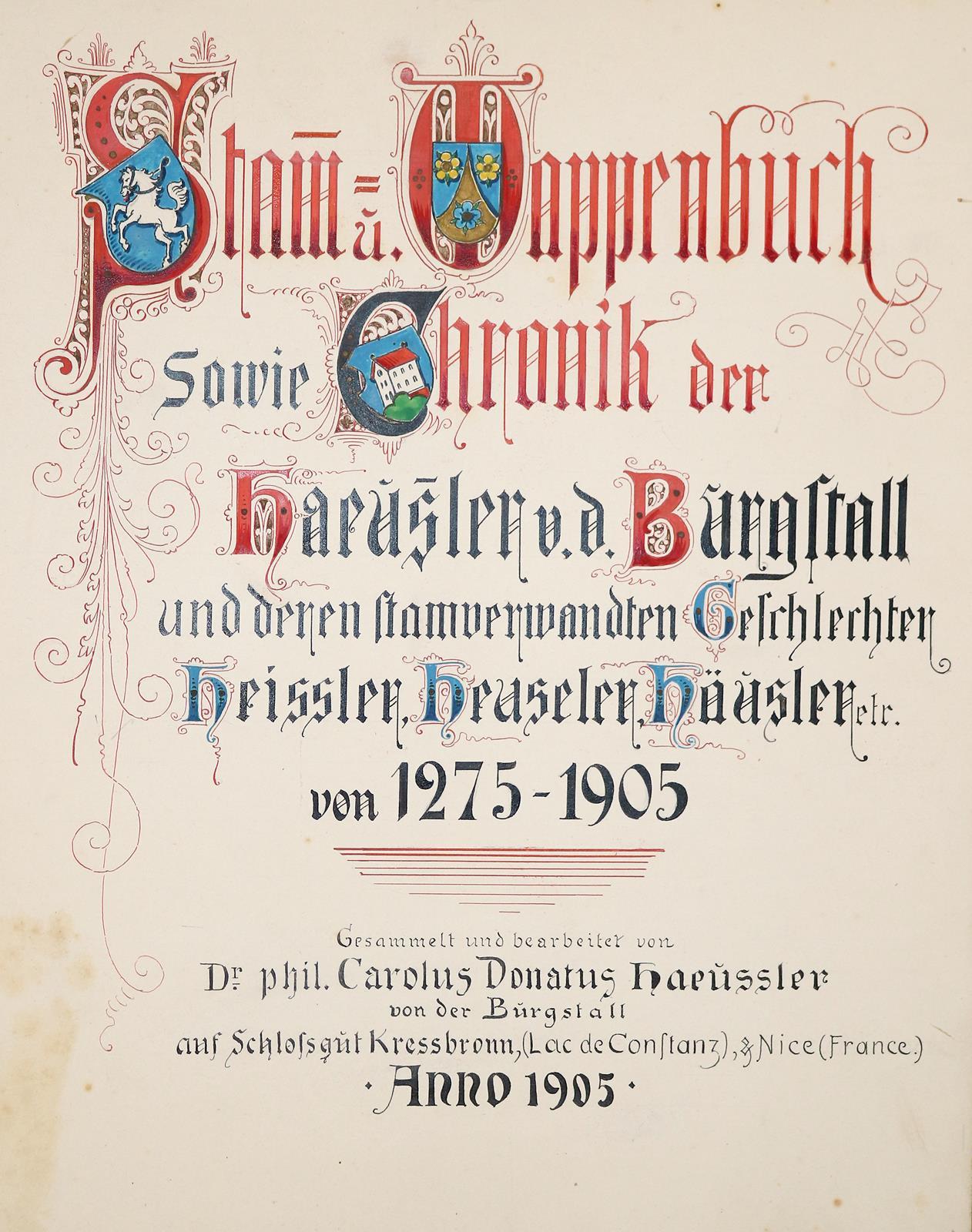 Stammbuch u. Wappenbuch | Bild Nr.1