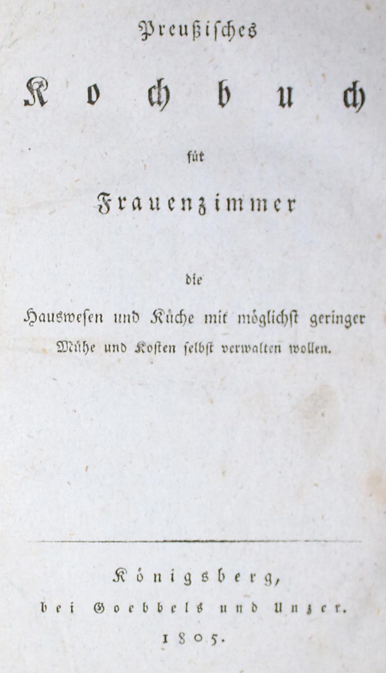 Preußisches Kochbuch | Bild Nr.1