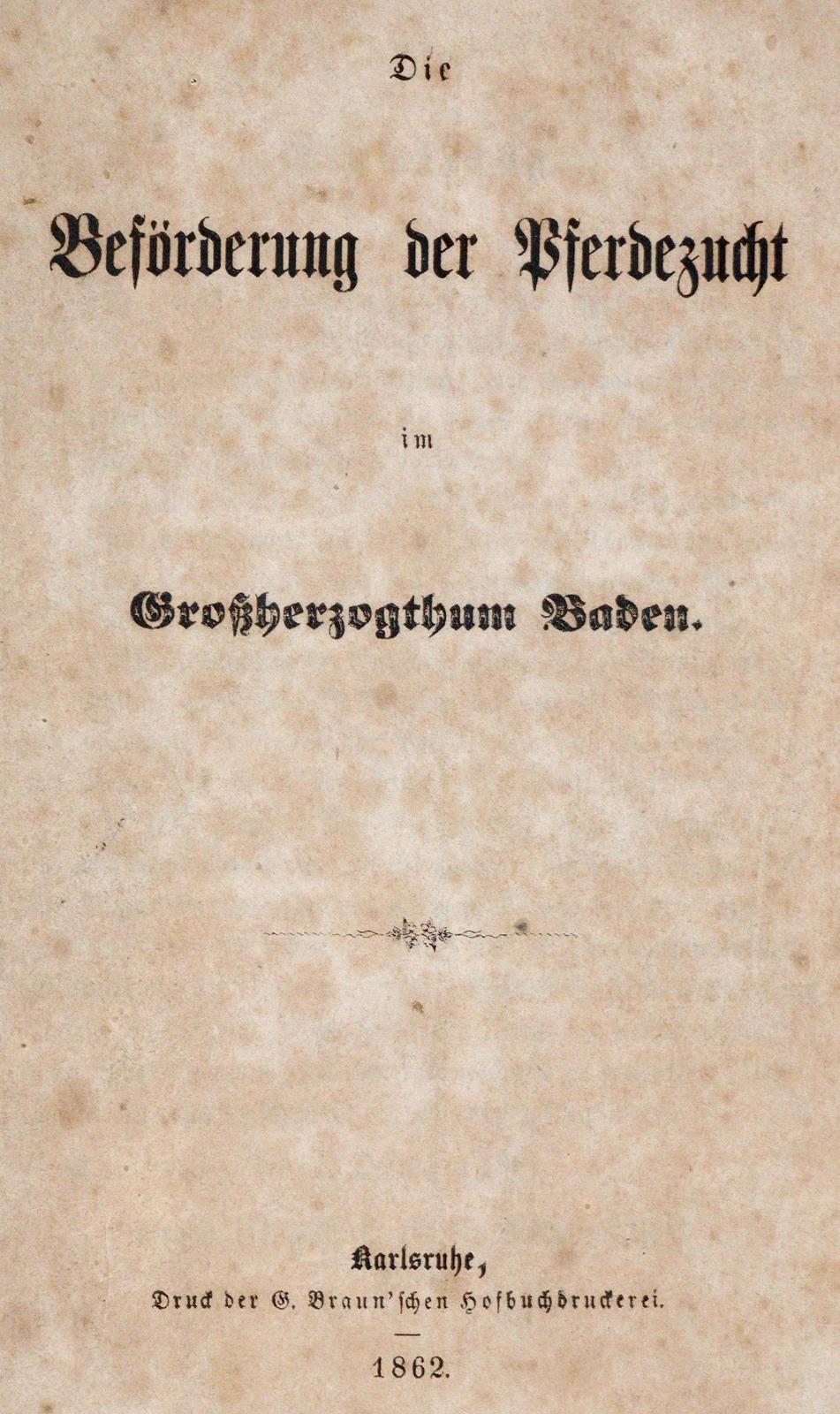 Beförderung der Pferdezucht, Die, | Bild Nr.1