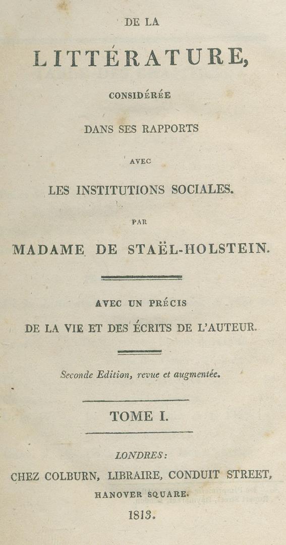 Stael-Holstein,(A.L.G.de). | Bild Nr.1