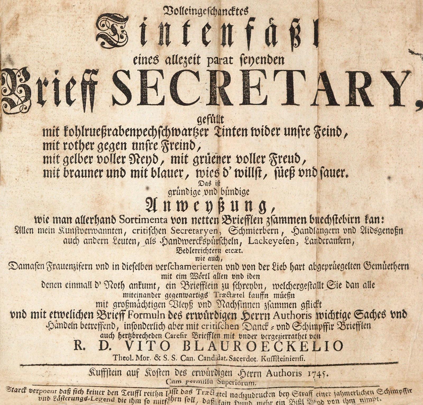 Vito Blauroeckelio (d.i. J.J.Schwabe). | Bild Nr.1