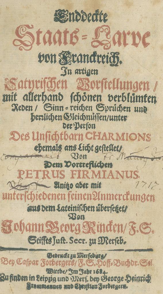 (Zacharie de Lisieux, Pseud.:) P.Firmianus. | Bild Nr.1