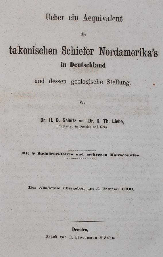 Geinitz,H.B. u. K.T.Liebe. | Bild Nr.1