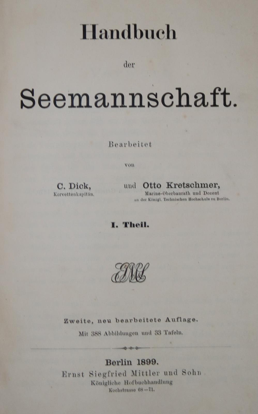 Dick,C. u. O.Kretschmer. | Bild Nr.1