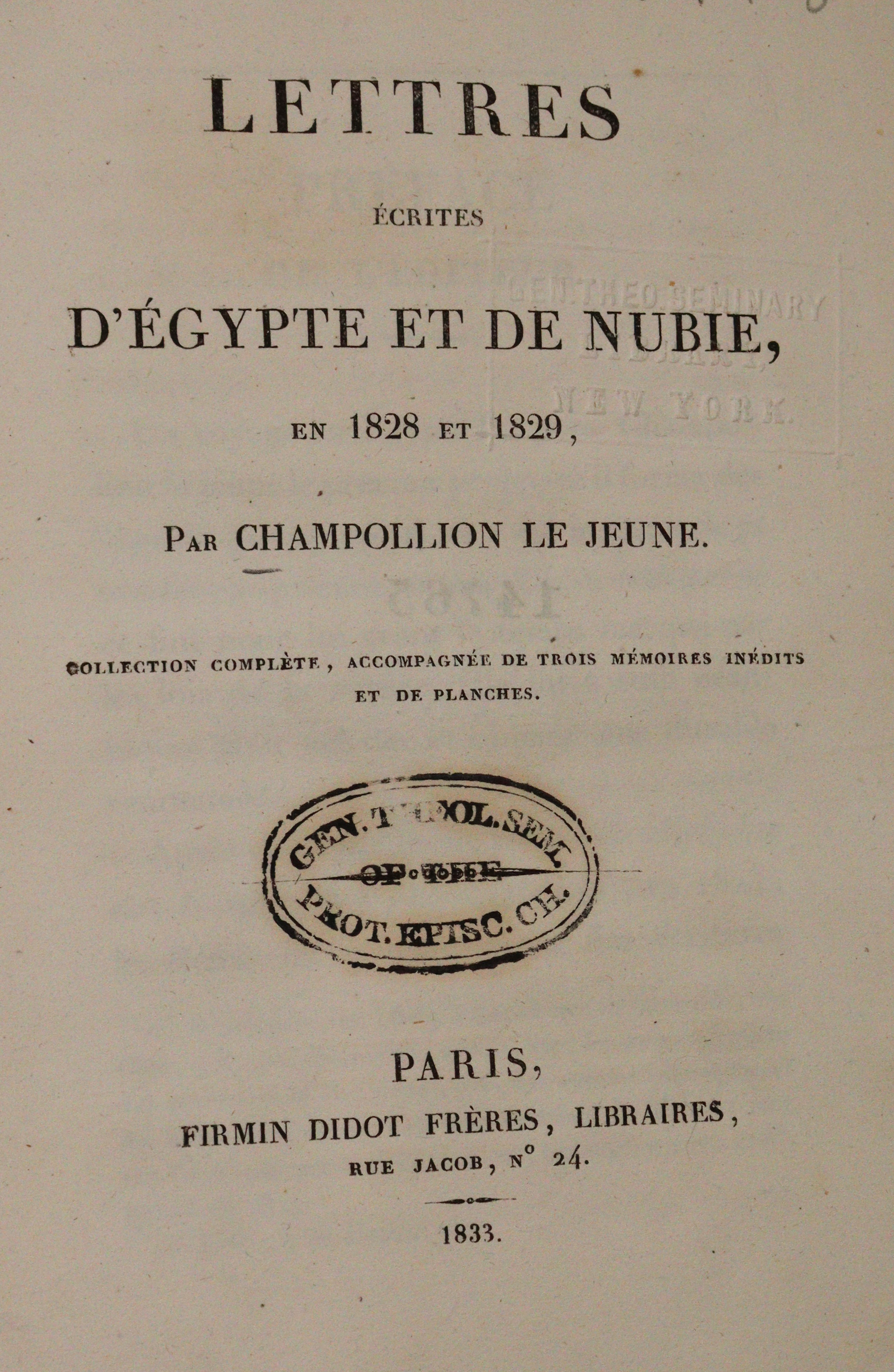 Champollion,(J.F.). | Bild Nr.1