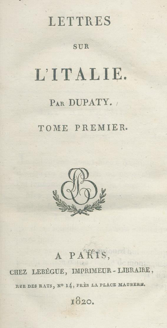 Dupaty,(J.B.). | Bild Nr.1