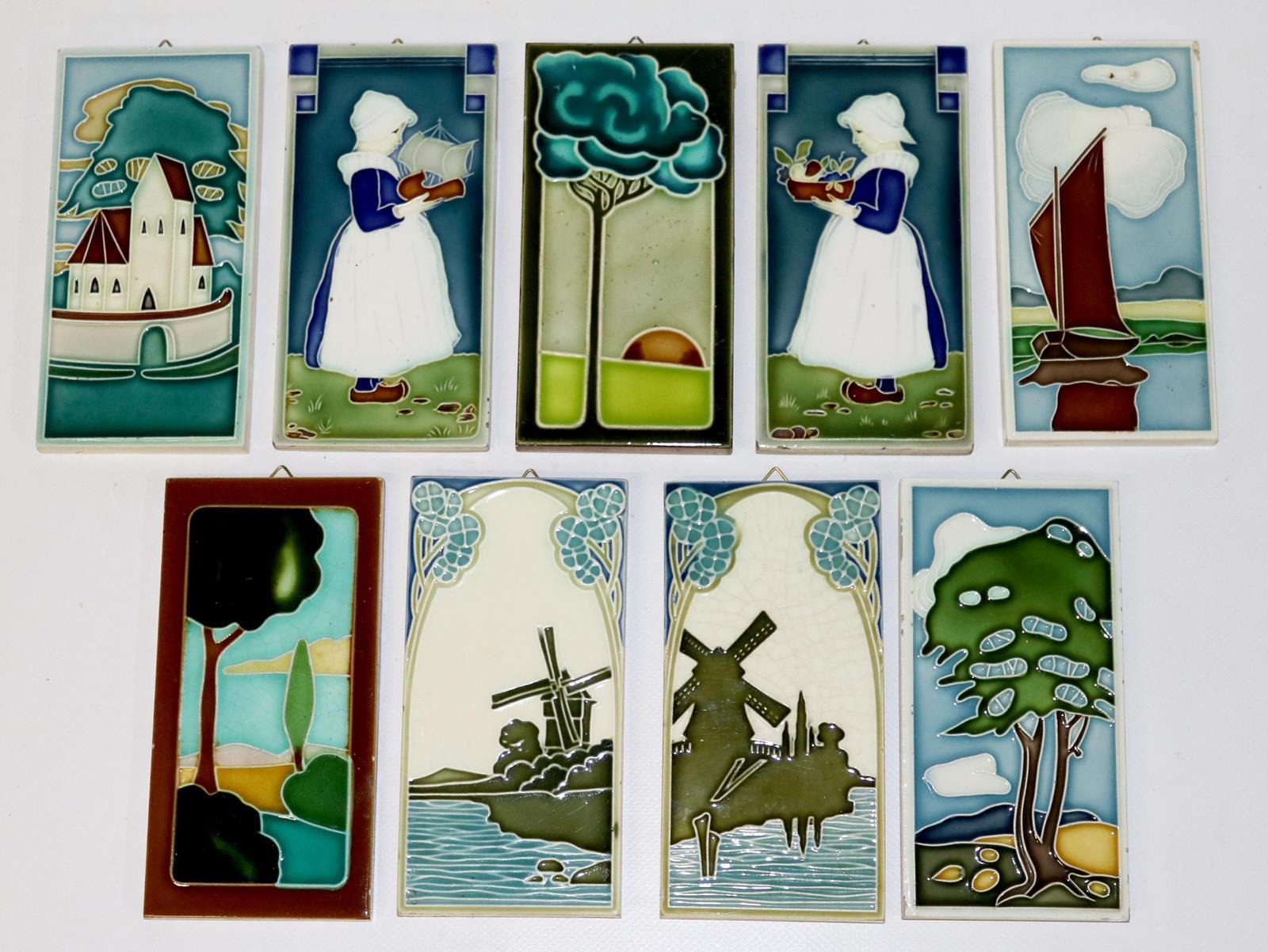 Neun Jugendstilbordüren. | Bild Nr.1