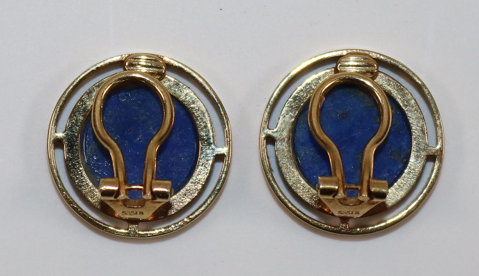 Ohrclips mit Lapislazuli, | Bild Nr.2