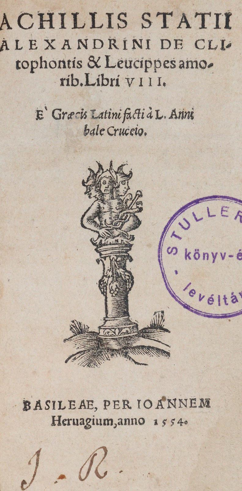 Achilles Tatius. | Bild Nr.1