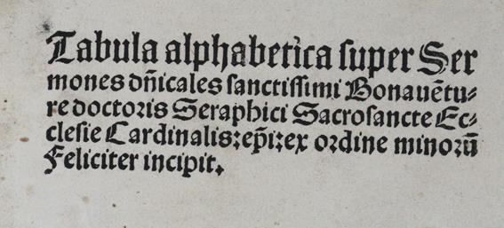 Bonaventura Sanctus. | Bild Nr.1