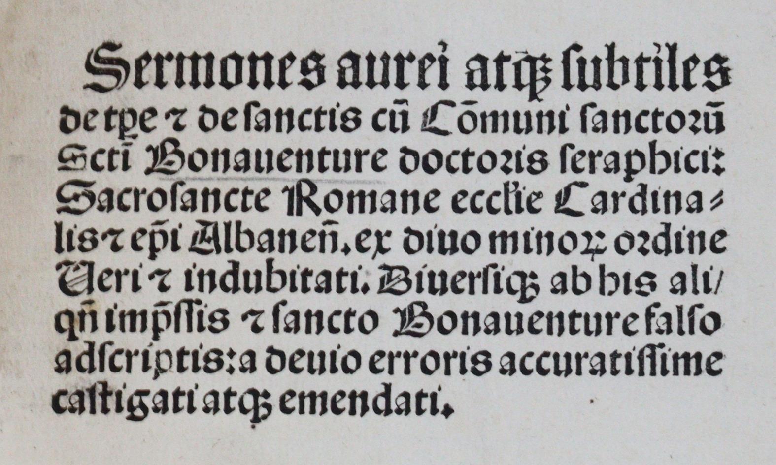 Bonaventura Sanctus. | Bild Nr.2