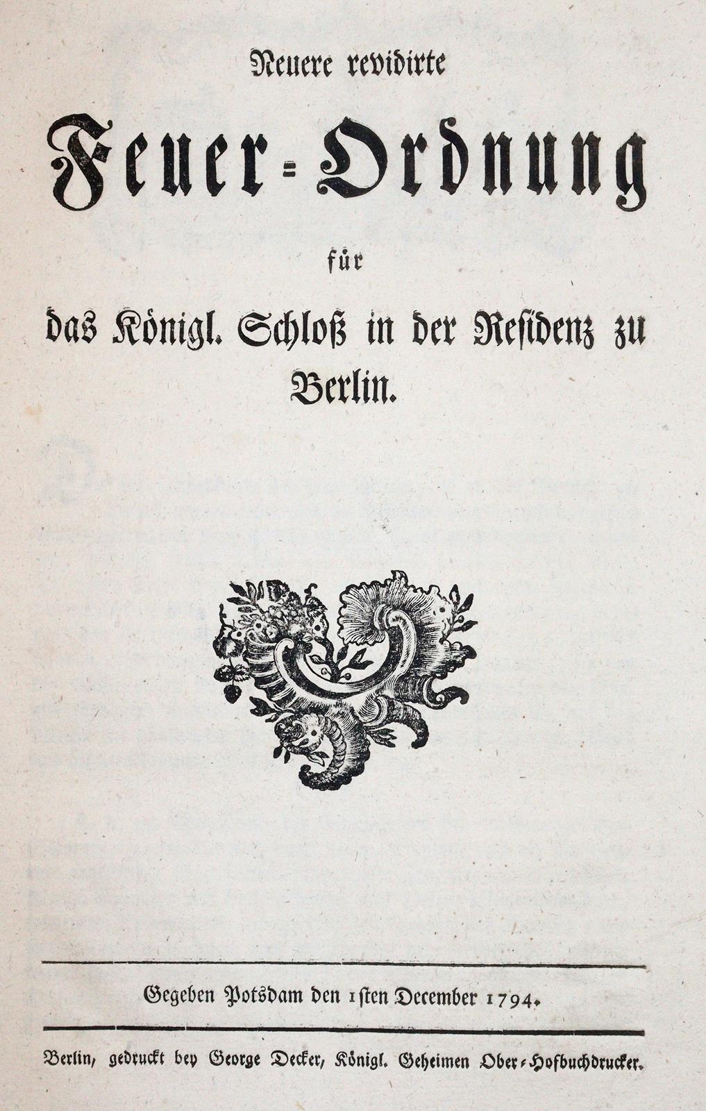 Feuer- und Brand-Verordnungen. | Bild Nr.1